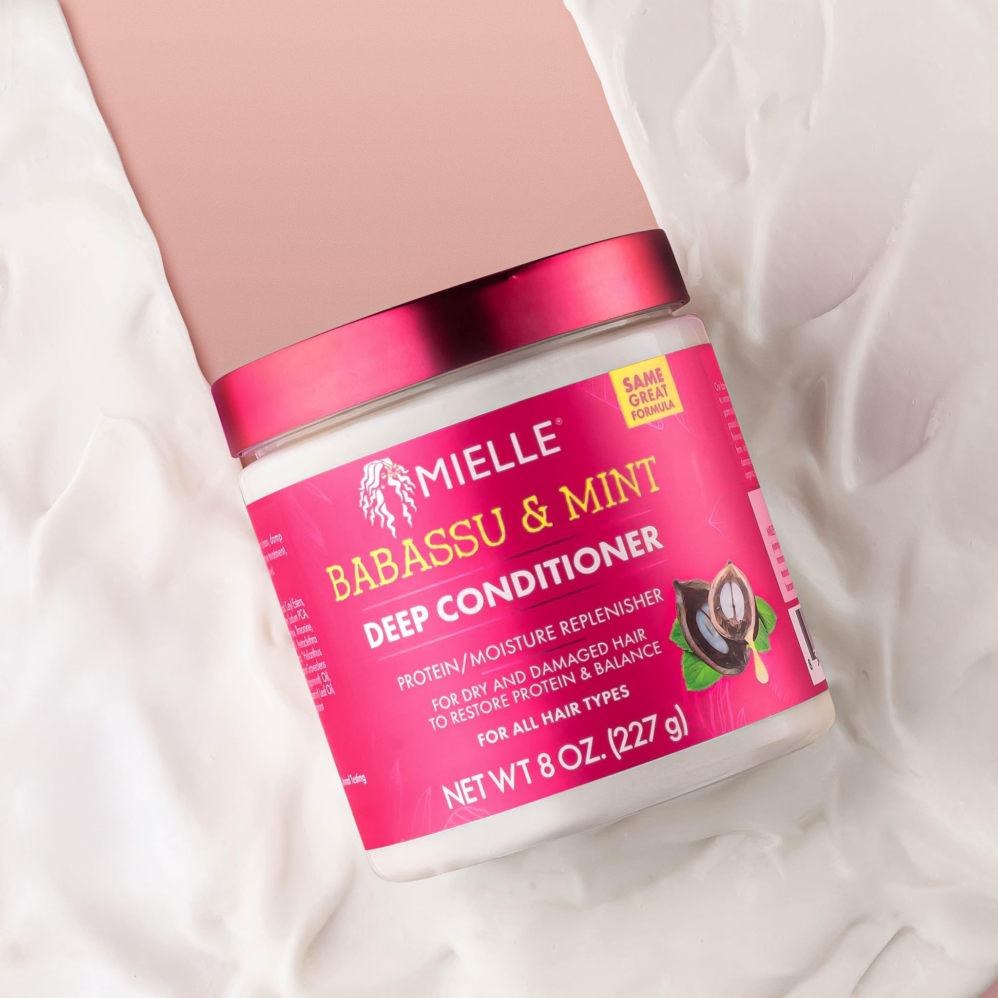 Babassu Mint Damage Repair Bundle - Shampoo, Deep Conditioner, Bond Treatment & Curly Cocktail Cream (4 Products) - Image 4