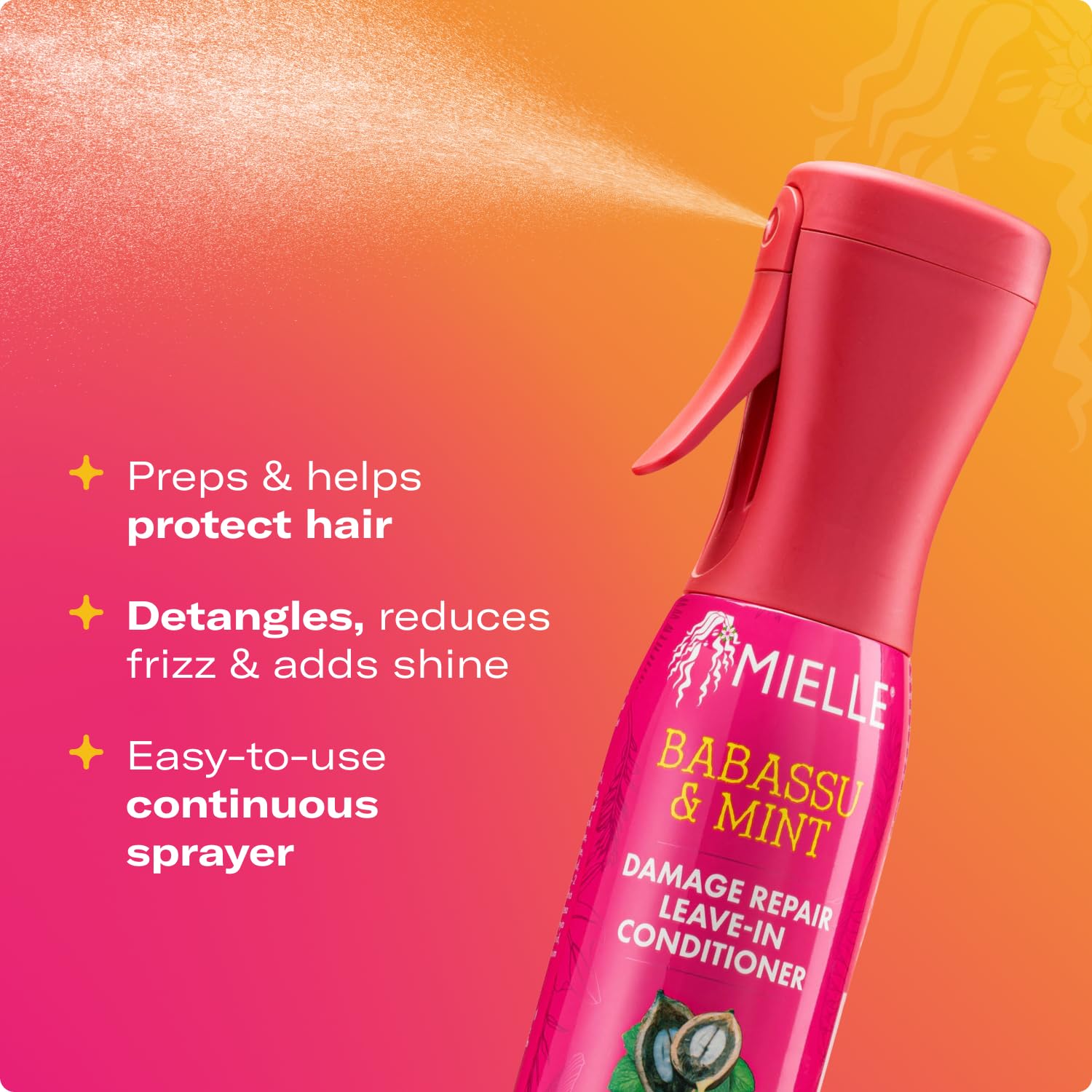 Mielle Organics Babassu & Mint Damage Repair Leave-In Conditioner for Damage Free Styling, 6.7 Ounce - Image 3