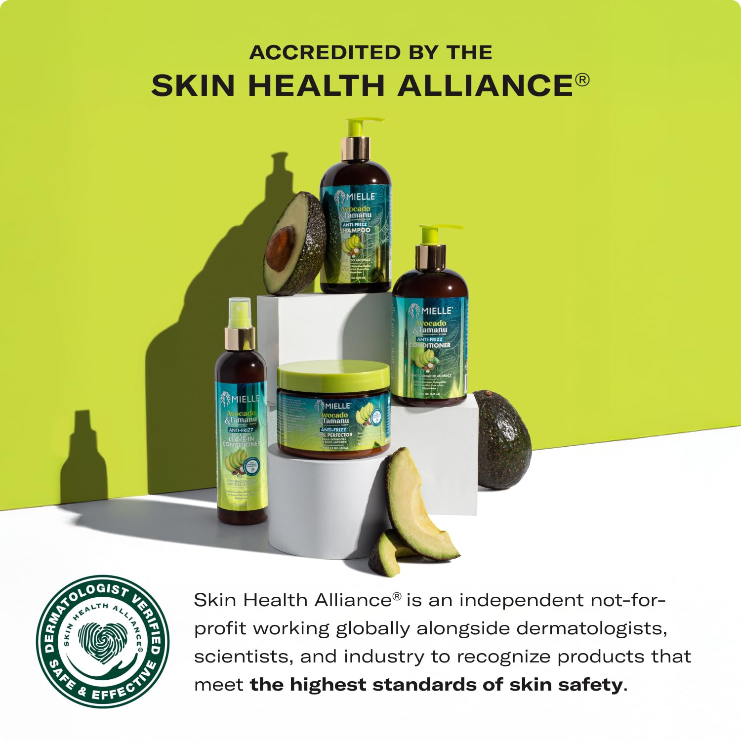 Mielle Organics Avocado & Tamanu Anti Frizz Conditioner for Women & Men - Detangling, Moisturizing & Smoothing Treatment - Frizz Control Detangler for Textured & Dry Hair - Prep for Styling, 12floz - Image 7