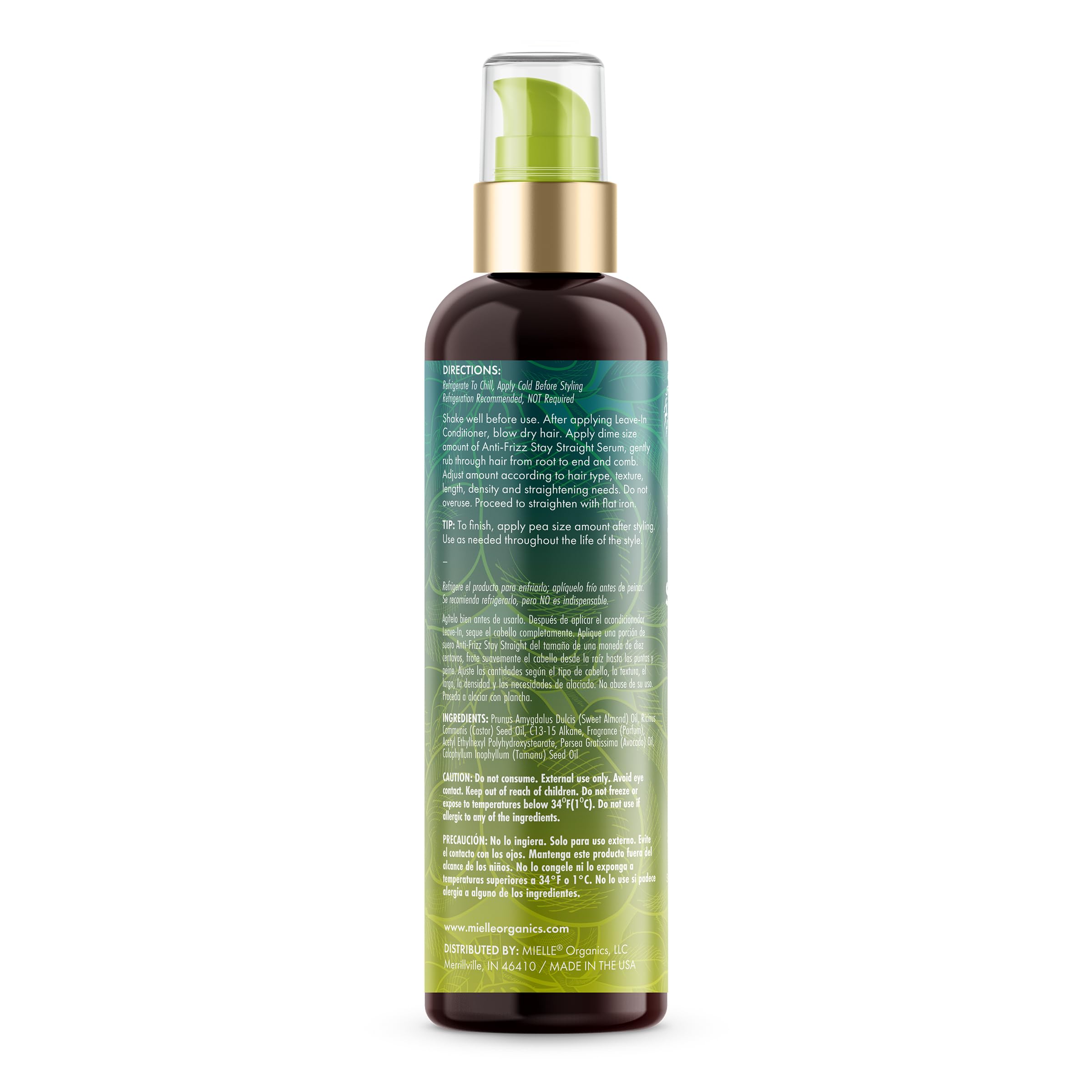 Mielle Organics Avocado & Tamanu Anti-Frizz Hair Serum - Stay Straight Smoothing Treatment & Heat Protectant for Textured Strands - Humidity Shield, Shine Enhancer for Lasting Straight Hair Looks, 6oz - Image 6