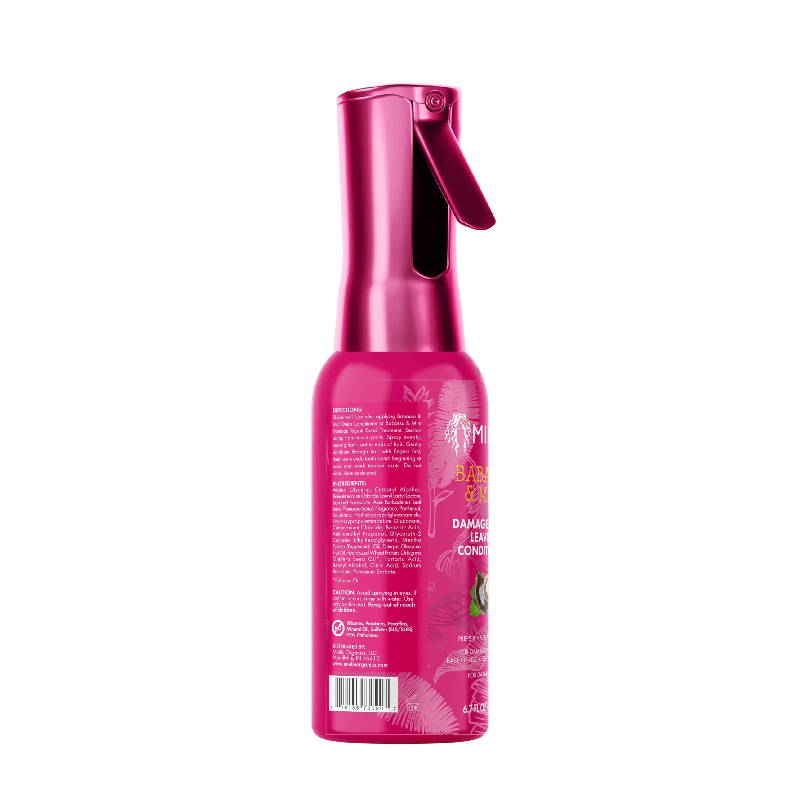 Mielle Organics Babassu & Mint Damage Repair Leave-In Conditioner for Damage Free Styling, 6.7 Ounce - Image 7