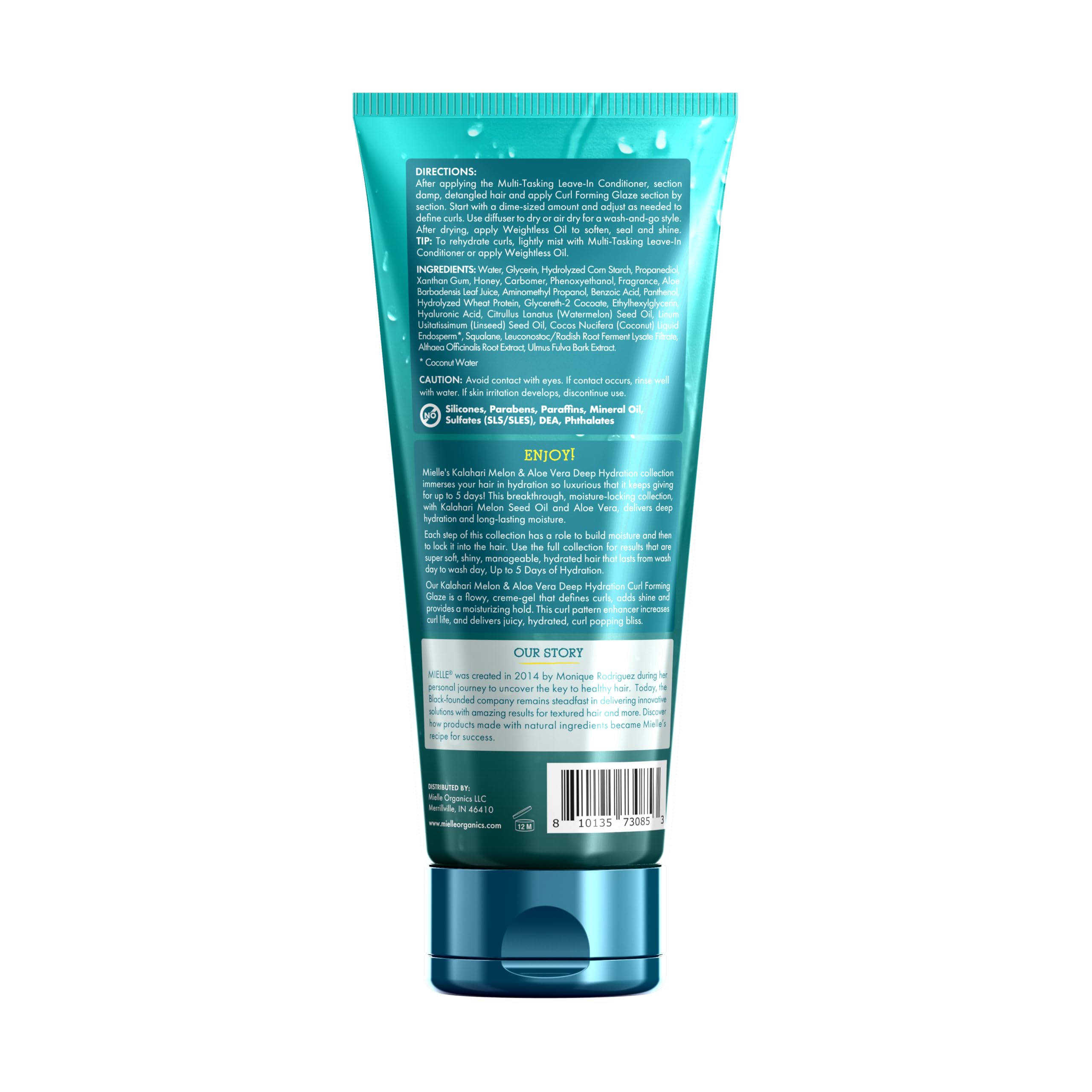 Mielle Organics Kalahari Melon & Aloe Vera Hydrating Shampoo, Leave-In Conditioner Spray, Curl Forming Glaze - Moisturizing Hair Care for Curls, Dry, and Textured Hair (3 Product Bundle) - Image 8