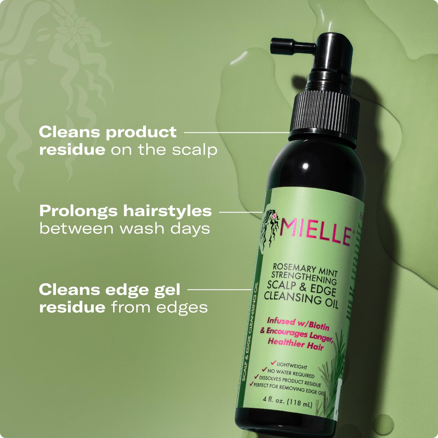 Mielle Organics Daily Edge & Scalp Maintenance Bundle - Biotin Infused Edge Control Gel, Scalp & Edge Cleansing Oil, and Rosemary Mint Scalp & Hair Oil - Image 3