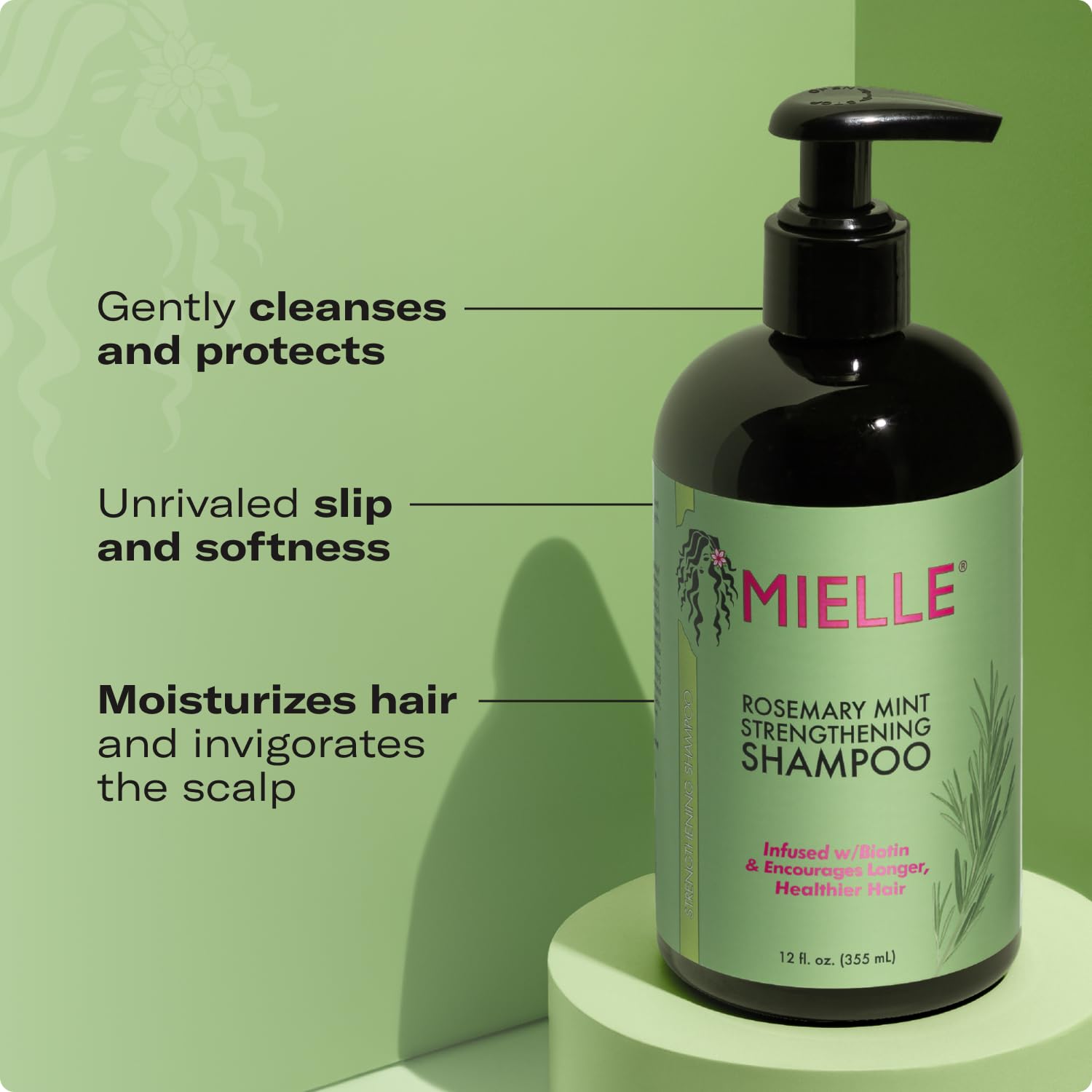 Mielle Locs Regimen - Rosemary Mint Scalp & Hair Oil, Shampoo, Conditioner, White Peony Leave-In Conditioner Spray (4 Products) - Image 3