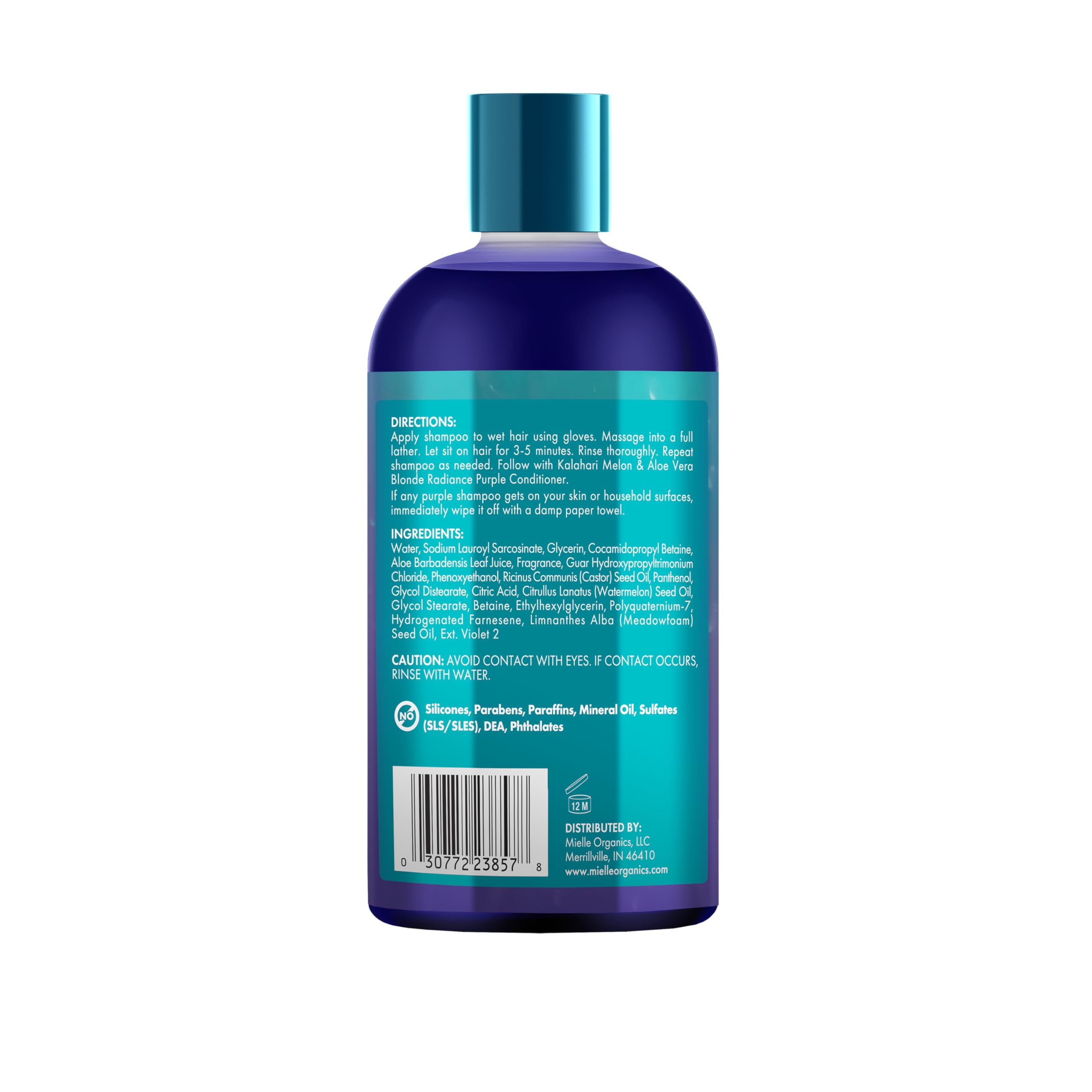 Mielle Organics Kalahari Melon & Aloe Vera Blonde Enhancing Purple Shampoo - Image 8