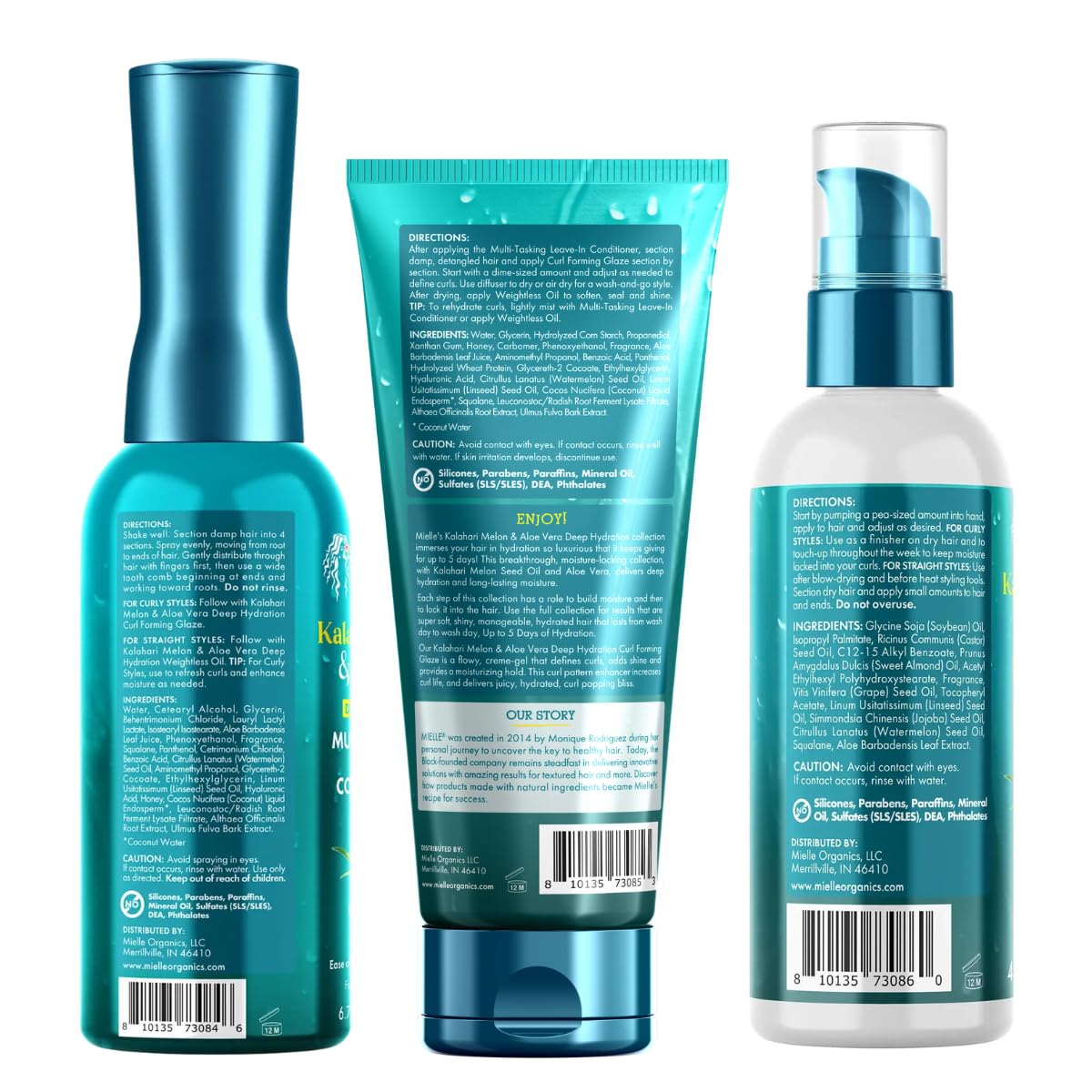 Mielle Organics Kalahari Melon & Aloe Vera Deep Hydration Collection - Up to 5 Days of Moisture for Dry, Curly, Coily, and Textured Hair Types - Image 9