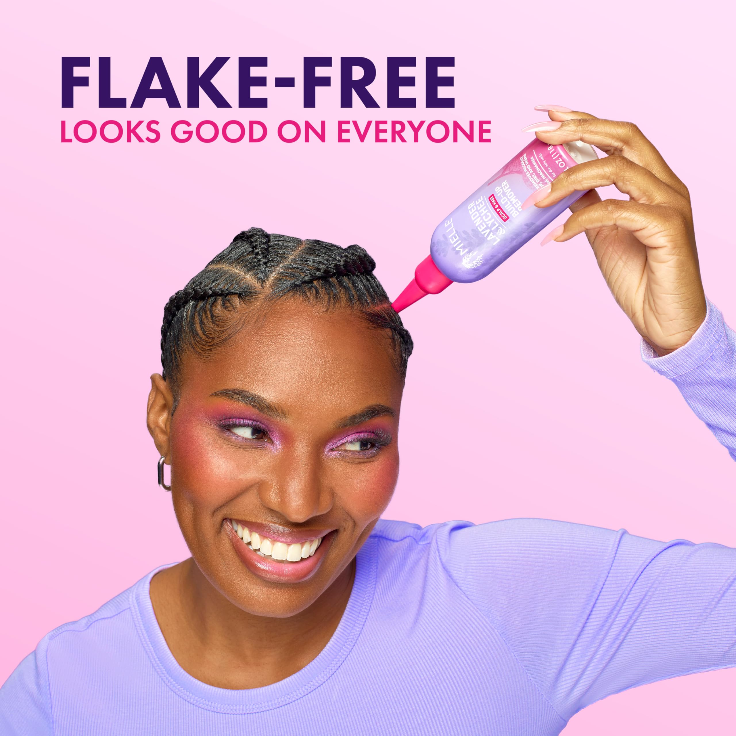 Mielle Organics Lavender & Lychee Scalp & Hair Build-Up Remover, Clarifying Pre-Shampoo Treatment for Product Build Up, Dirt & Oil, With Niacinamide, Castor Oil & Lavender Extract, 4 fl oz - Image 6