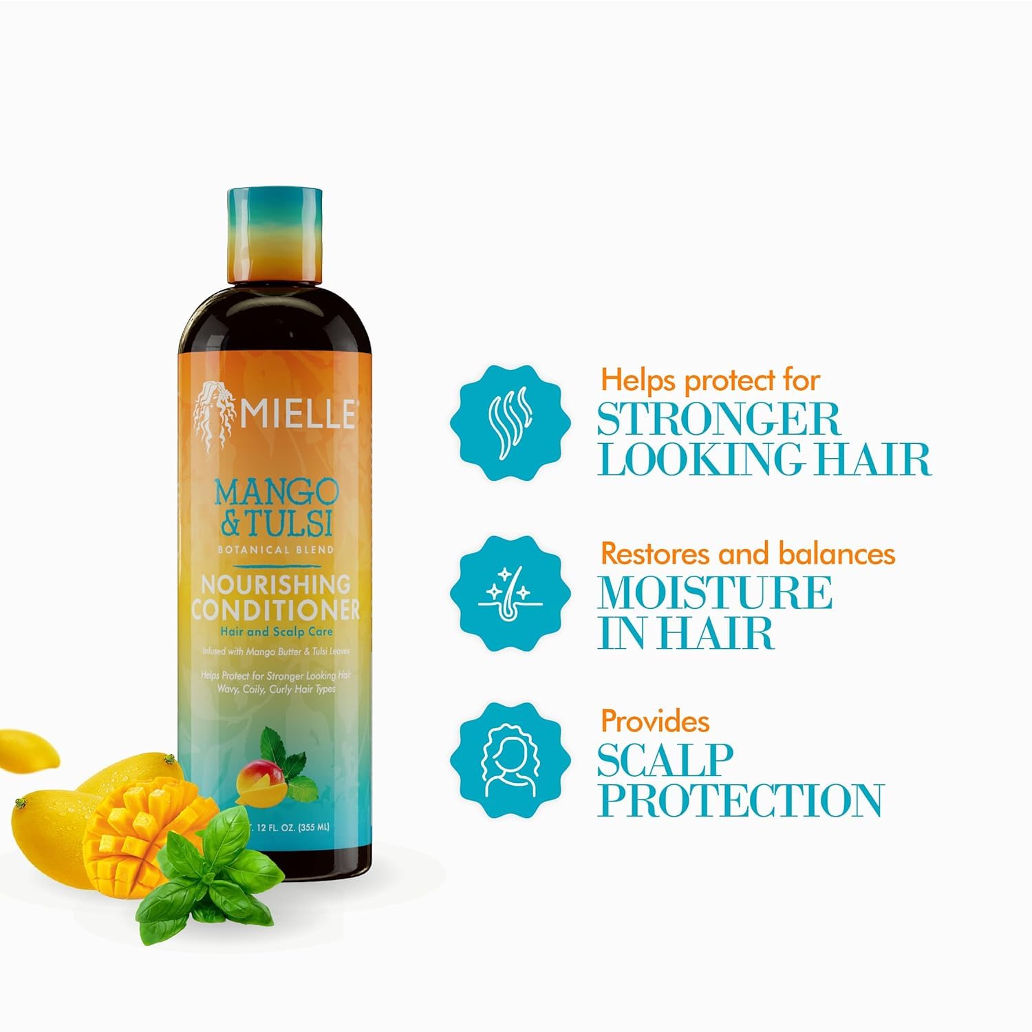 Mielle Organics Mango & Tulsi Nourishing Conditioner (12 Oz) - Image 3