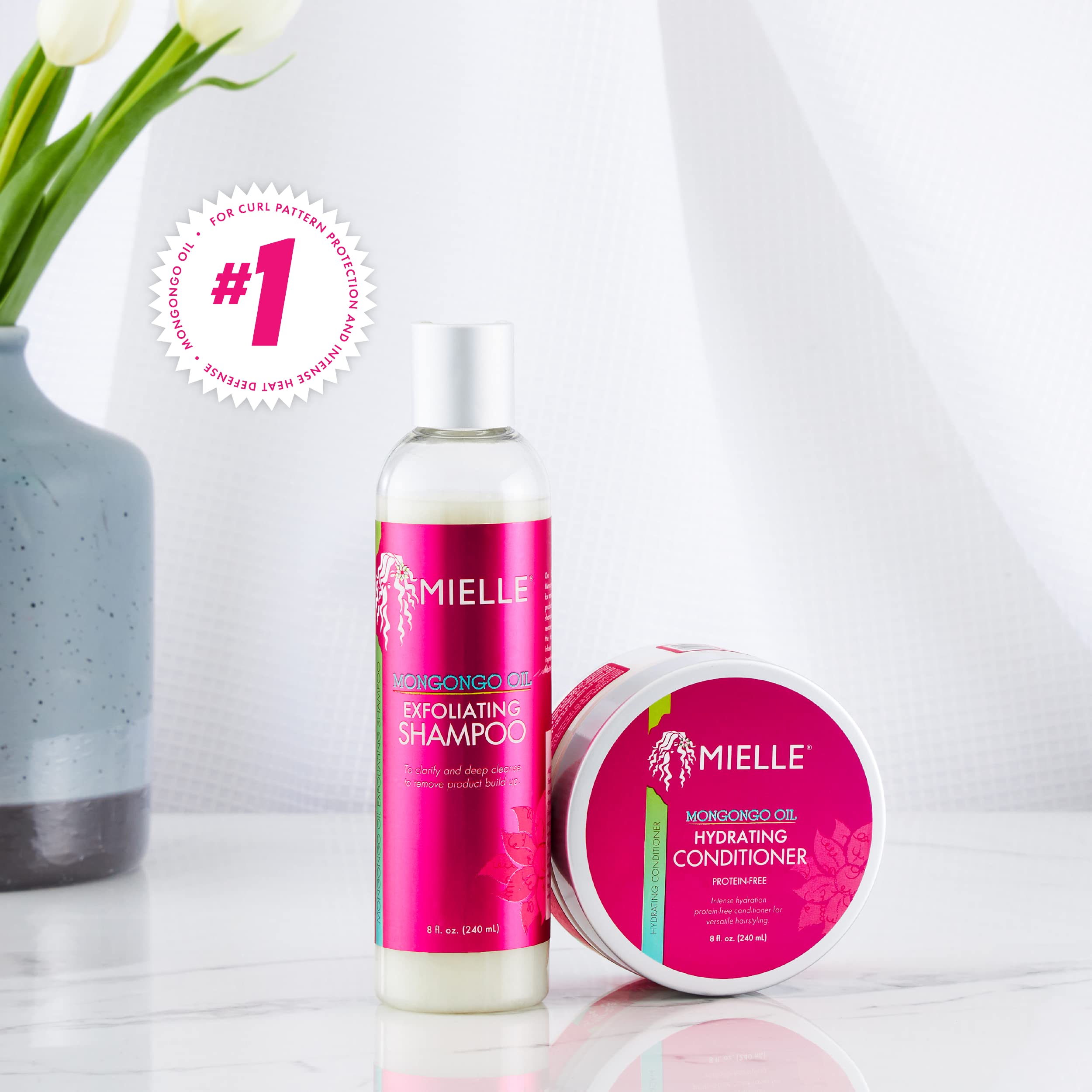 Mielle Organics Mongongo Oil Exfoliating Hair Shampoo - Sulfate-Free Shampoo & Scalp Exfoliator to Remove Dirt, Oil & Product Build-Up - Maintains Essential Moisture (8 Fl Oz) - Image 6