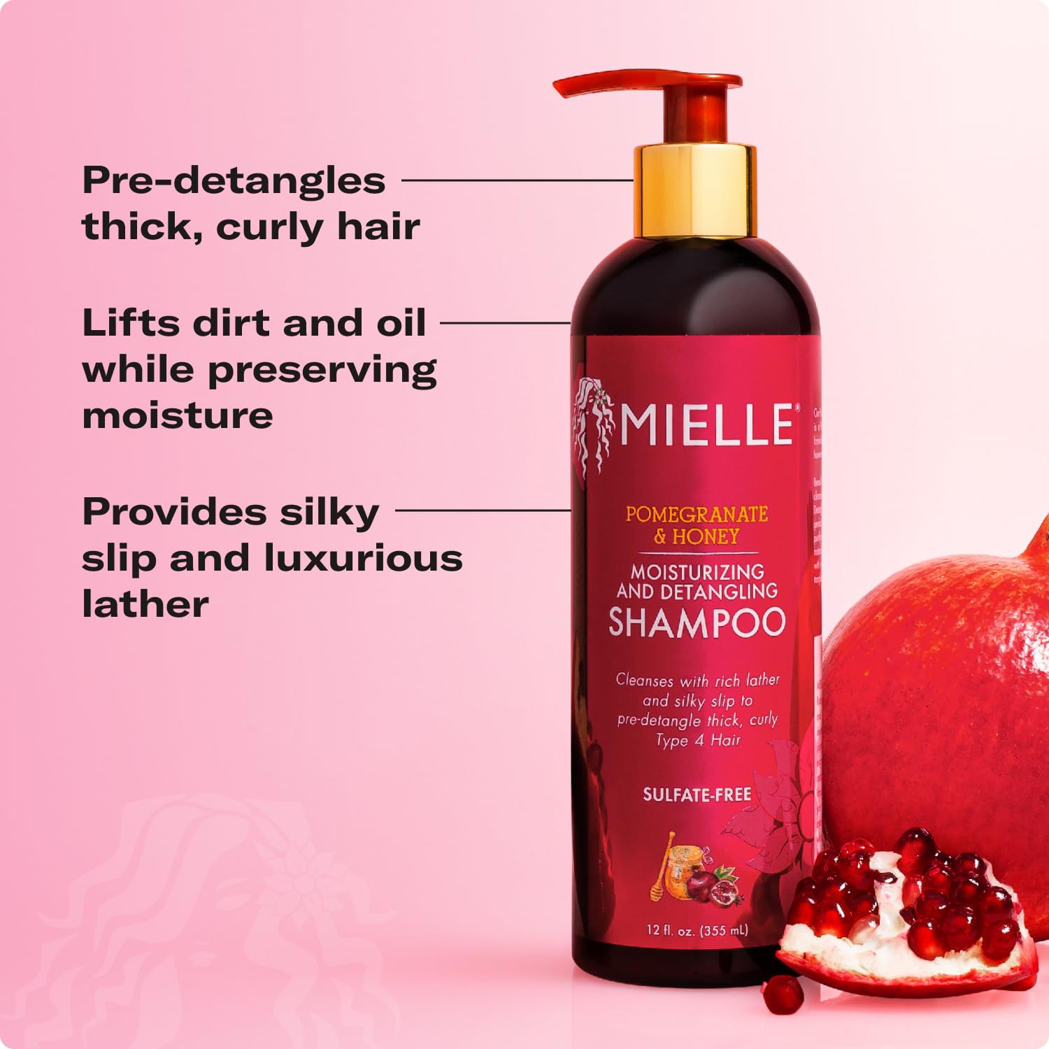 Mielle Organics Babassu & Mint Deep Conditioner with Pomegranate & Honey Shampoo - Image 3