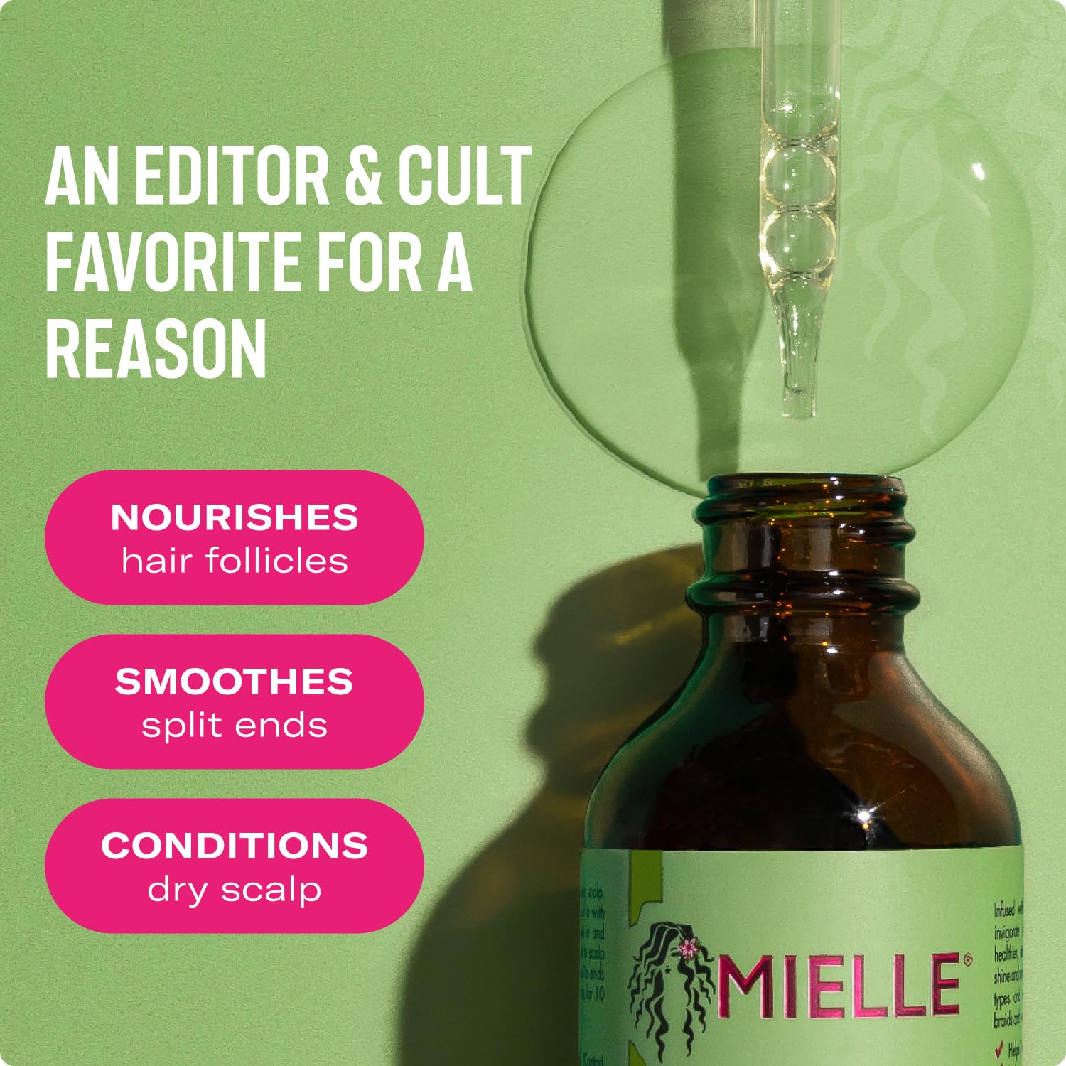 Mielle Organics Rosemary Mint Scalp & Hair Strengthening Oil and Pomade-To-Oil Quencher, Bundle - Image 3