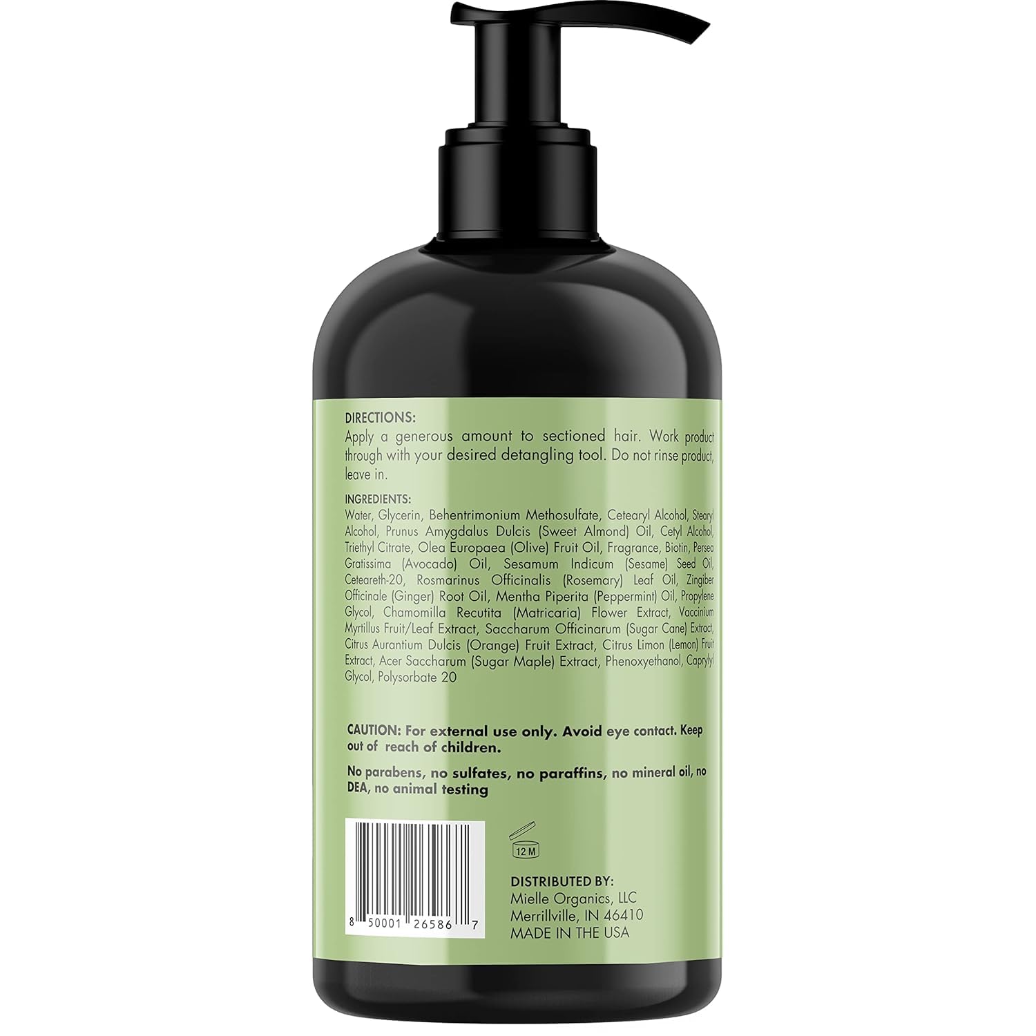 Mielle Organics Rosemary Mint Strengthening Leave In Conditioner for Curly Hair - Hydrating Hair Moisturizer Infused with Biotin to Soften, Protect & Boost Shine (12 Oz) - Image 8