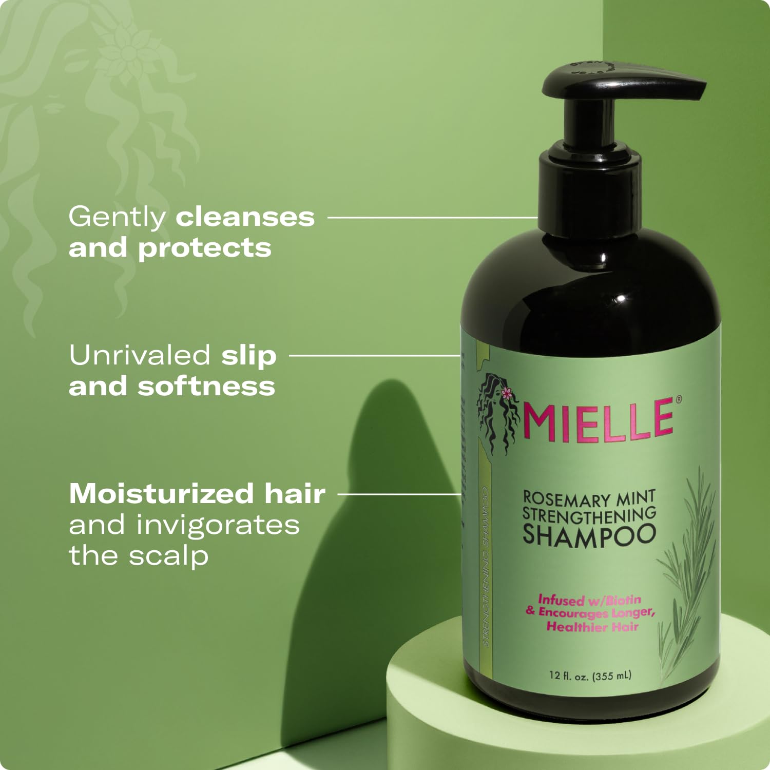 Mielle Organics Rosemary Mint Strengthening Hair Oil and Shampoo - Image 5