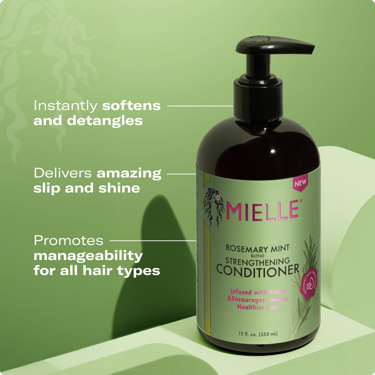 Mielle Locs Regimen - Rosemary Mint Scalp & Hair Oil, Shampoo, Conditioner, White Peony Leave-In Conditioner Spray (4 Products) - Image 4