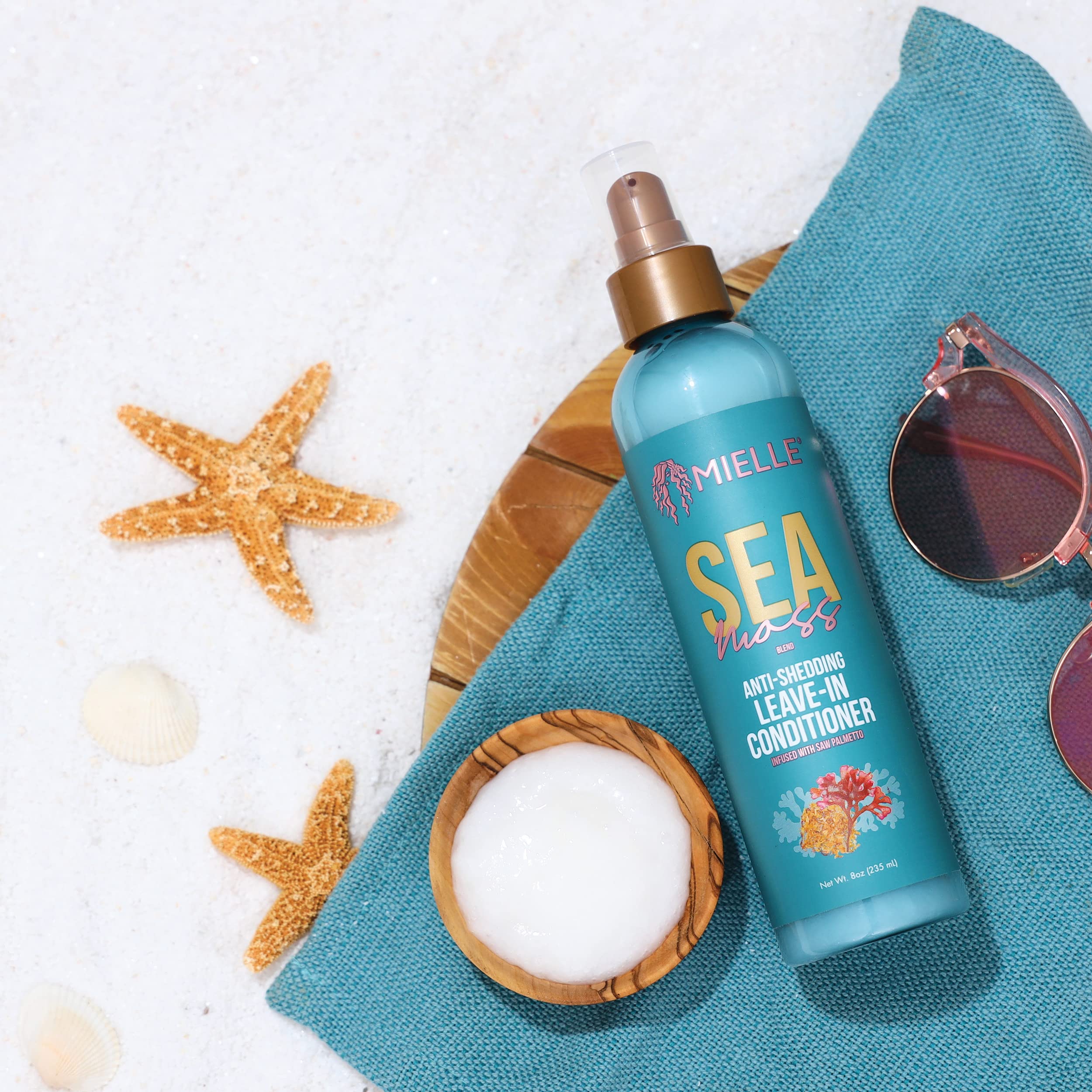 Mielle Organics Sea Moss Anti-Shedding Leave In Conditioner for Curly Hair - Moisturizing Leave In Treatment Spray to Detangle, Style and Refresh Curls (8 Oz) - Image 5