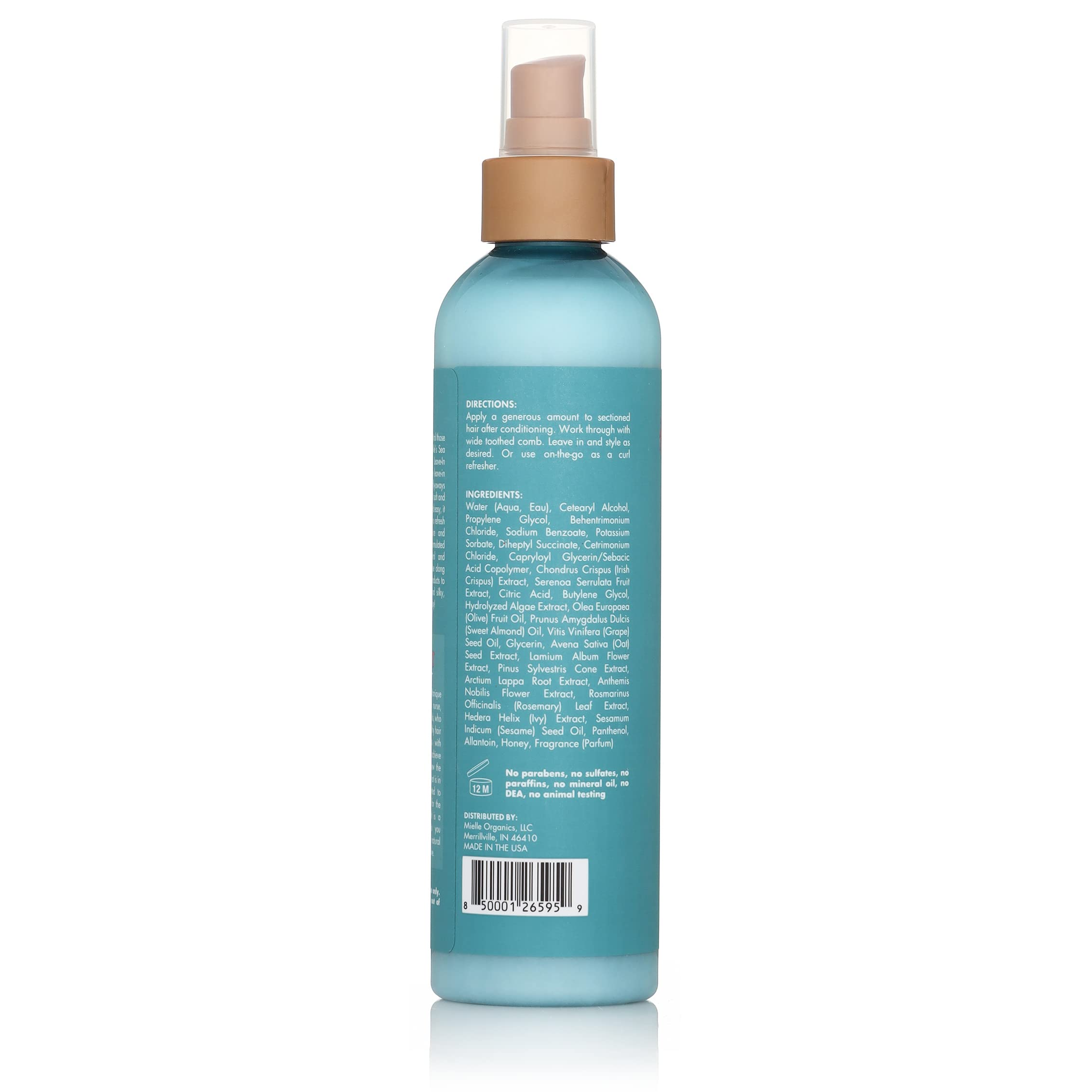 Mielle Organics Sea Moss Anti-Shedding Leave In Conditioner for Curly Hair - Moisturizing Leave In Treatment Spray to Detangle, Style and Refresh Curls (8 Oz) - Image 6