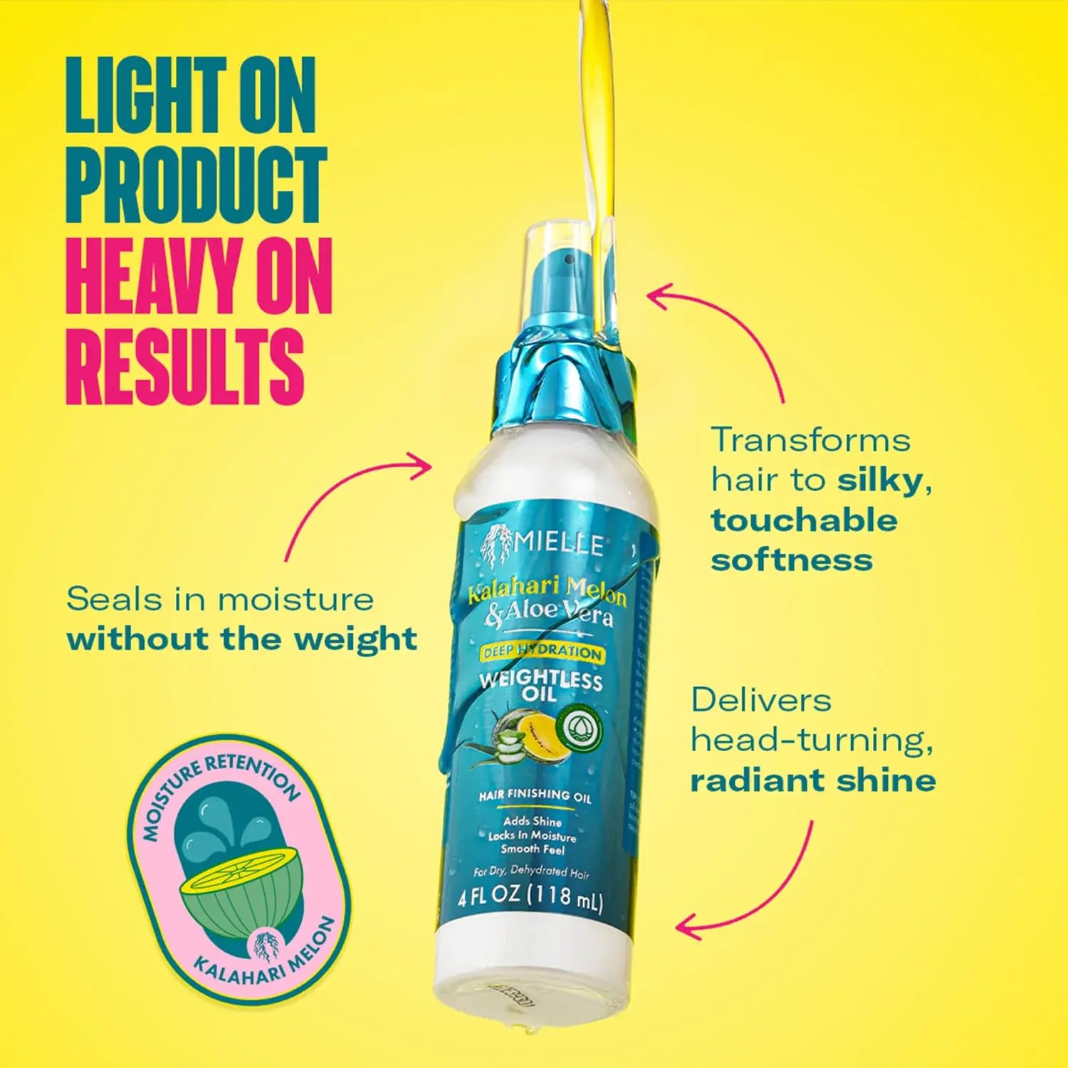 Mielle Organics Kalahari Melon & Aloe Vera Deep Hydration Collection - Up to 5 Days of Moisture for Dry, Curly, Coily, and Textured Hair Types - Image 7